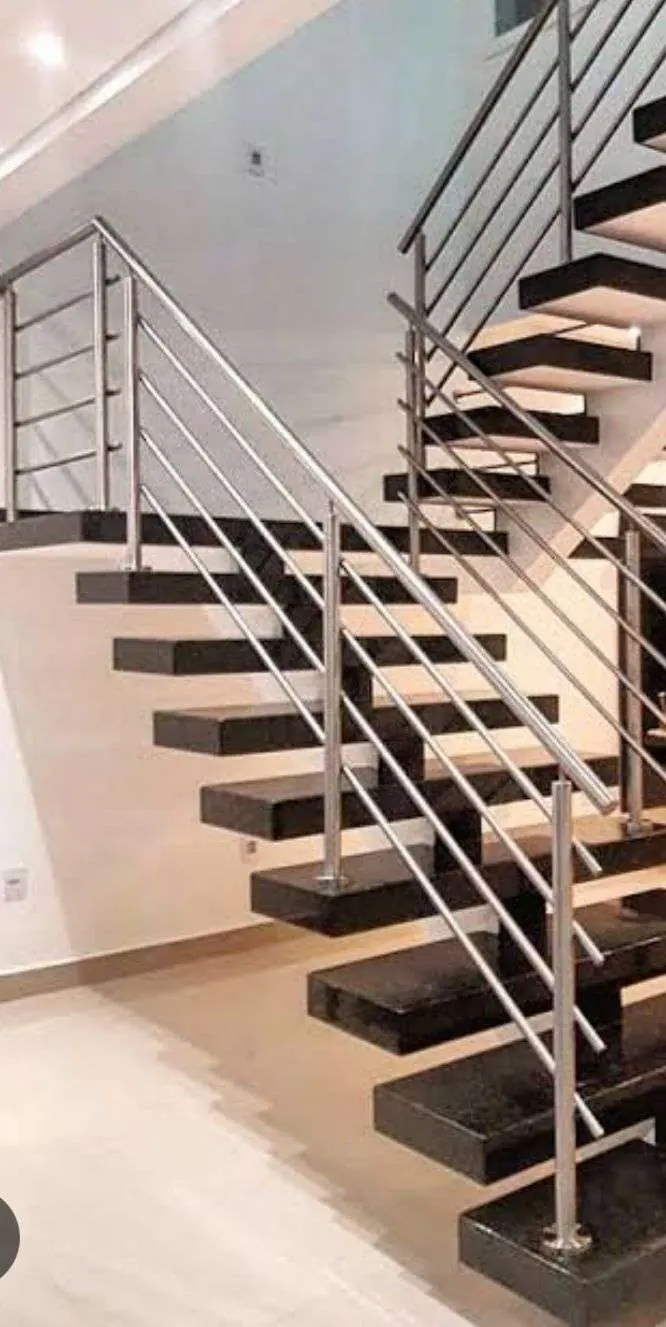 Corrimão escada inox — obra da Arte Inox Design