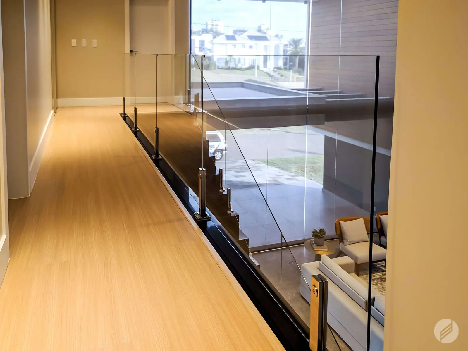 Guarda corpo luxo — obra da Arte Inox Design